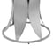 Armen Living Petal Modern Glass and Stainless Steel Round Pedestal Dining Table LCPTDIGLBS - alternate 6
